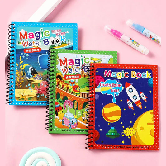 Reusable Magic Water Painting Book + Doodle pen (Set Of 2)