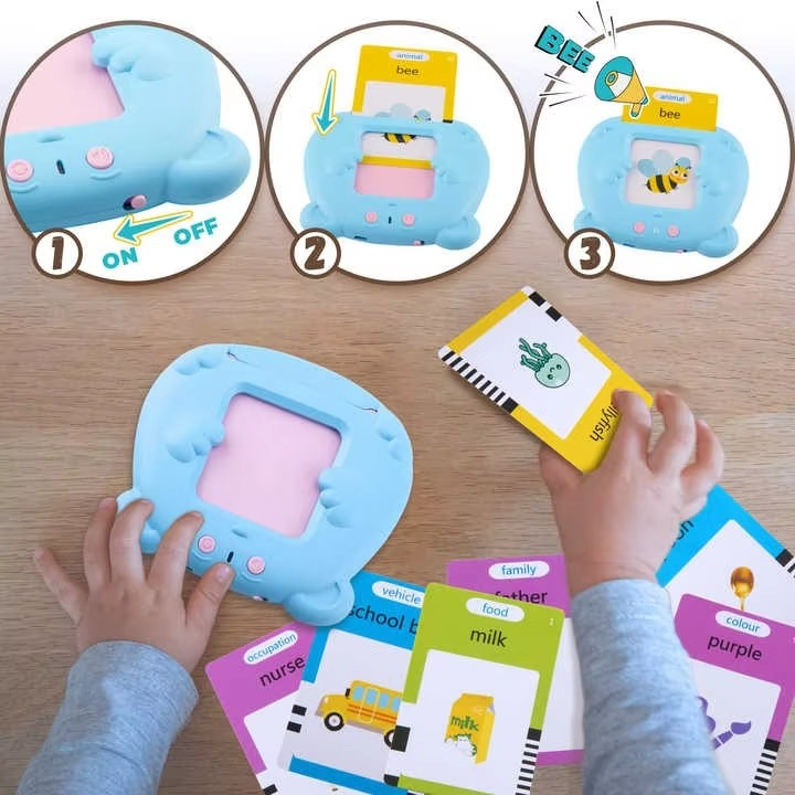 Talking flash cards learning machine