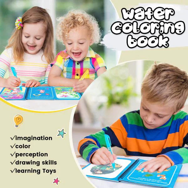 Reusable Magic Water Painting Book + Doodle pen (Set Of 2)